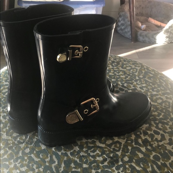 Vince Camuto Black Rubber Boots - Picture 8 of 8